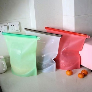 Reusable Silicone Leakproof Vacuum Ziplock Kitchen Food Storage Bag Eco-Friendly 500/1000/1500ml Food Grade Fresh-Keeping 6 <b>Pack</b> - Product Image 6