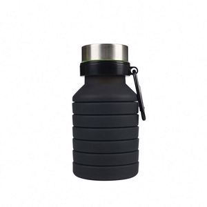 Bouteille d'eau de sport portable en silicone pliable avec paille, lavable au lave-vaisselle, réutilisable pour l'extérieur - Product Image 6