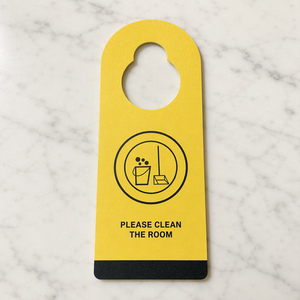 <span class=keywords><strong>Carte</strong></span> <span class=keywords><strong>de</strong></span> porte d'hôtel personnalisée imprimée, signalisation « Veuillez nettoyer la chambre », étiquette suspendue pour poignée <span class=keywords><strong>de</strong></span> porte <span class=keywords><strong>de</strong></span> chambre d'hôtesse, vente en gros - Product Image 3