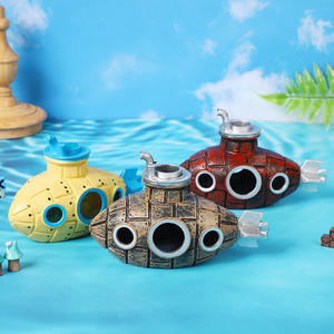 Eco-vriendelijke PVC Retro onderzeeër Hideout Plastic <span class=keywords><strong>Aquarium</strong></span> Plant voor Garnalen Vis Broeding Boxed Landscaped Decoratieve - Product Image 3