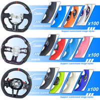 Volant sport en fibre de carbone véritable avec affichage LED de vitesse et régime moteur, populaire pour BMW 320i 335i E90 E91 E92 E93 M3 Série 3