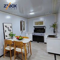20ft 30ft Genişletilebilir Konteyner Ev Tamamen Döşenmiş Mutfak Banyo Prefabrik Orman Airbnb Kulübesi