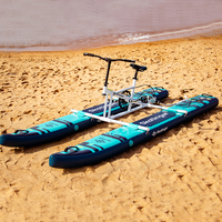 Vélo d'eau portable gonflable OEM pontons de vélo d'eau simples pontons gonflables de vélo d'eau simples gonflables à vendre