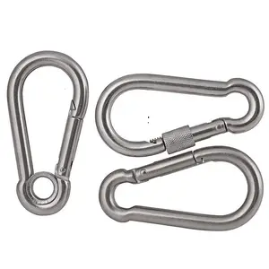304 Stainless steel spring snap hook clip carabiner metal snap hook
