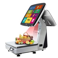 ZHONGJI POS AI, Báscula con Pantalla Táctil Capacitiva, Software, Impresora de Etiquetas, Reconocimiento de Códigos de Barras, Sistema Operativo Windows, 1 Año de Garantía