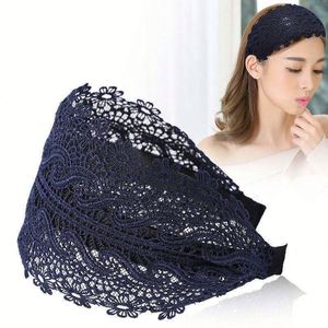 2 bandeaux noirs en dentelle et résille pour femmes, élastiques, antidérapants, larges, doux, accessoires de mode, cadeau pour le quotidien et les fêtes - Product Image 2