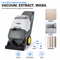 Machine de nettoyage de tapis, brosse à 8 niveaux, aspiration de 29,1 kPa, extracteur-laveur commercial
