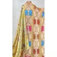 Élégant Ensemble Dirac Somalien Farasawi en Soie de Mûrier Tissée Or de la Série Orange, Tissu Gabasar Premium pour Mariage Traditionnel