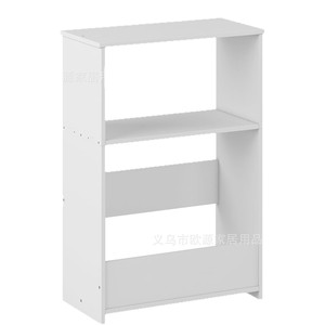 Modern Minimalist <b>Bedside</b> <b>Storage</b> Shelf 2 Tier Space Saving Bookcase For Bedroom And Living Room - Product Image 4