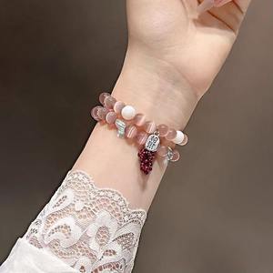 BEEFLYPOWER 18 20 22mm <span class=keywords><strong>Bracelet</strong></span> de luxe pour femme en métal à perles œil-de-chat pour <span class=keywords><strong>Apple</strong></span> S11 10 <span class=keywords><strong>Bracelet</strong></span> pour Xiaomi Redmi Huawei Accessoires de montre - Product Image 2