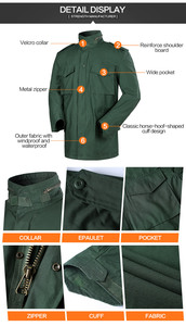 FRONTER <span class=keywords><strong>M65</strong></span> Outdoor Field Parka Jacket XXL Forro de seda antiestático transpirable Tejido Algodón Poliéster Estampado personalizable - Product Image 5
