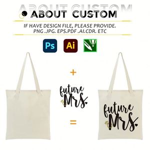 Sacs fourre-tout en toile personnalisés en gros, sacs à main vierges avec logo personnalisé, grande capacité pour les courses - Product Image 3