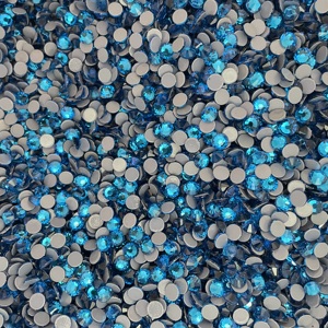 Кристалл Yantuo, SS3-SS20, синий циркон, горячая фиксация, цветные стразы с плоской задней стороны, стразы для свадебного платья - Product Image 1