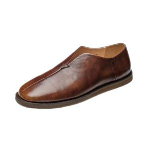 LeFou Chaussures habillées d'été pour homme et Oxfords en cuir véritable rétro et décontracté polyvalent et facile à associer au style formel - Product Image 5