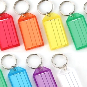 plastic <b>key</b> tag holder keychain <b>label</b> with ring - Product Image 3
