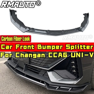 For UNI-V Body Kit Front Bumper Lip Carbon Fiber Look Sport Style Front Bumper <b>Diffuser</b> for Changan CCAG UNI-V <b>Car</b> Accessories - Product Image 2