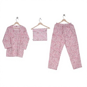 Vêtements de nuit en coton 100% pour femmes, pyjama élégant à manches longues avec pantalon, vêtements de plage sexy, vêtements de détente, ensemble de pyjama pour la saison printanière - Product Image 1