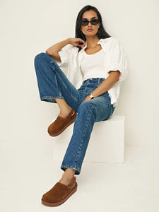 लोकप्रिय ब्रांड महिलाओं की समायोज्य पर्ची पर मंच गोल पैर पैर के अंगूठे के चूने सभी मौसमों से बाहर ऊपरी रबर को छोड़ दिया - Product Image 5