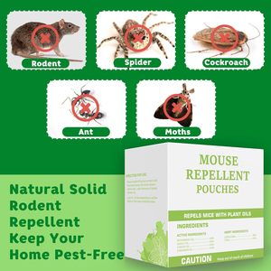 Bolsitas Repelentes de Plagas, Paquete de 10, Aceite de Menta para Ratones, Roedores, Ardillas, Interior/Exterior, Natural, Seguro para Mascotas, Reemplazo de Trampas - Product Image 3