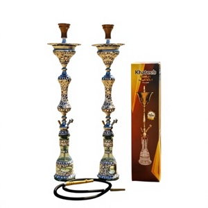 Juego de Shisha Egipcio Tradicional Premium de 100 cm en Oro - Marca Khateeb (Modelo: KHD698) - Product Image 3