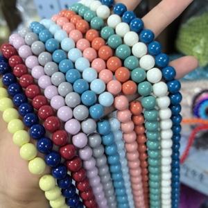 <span class=keywords><strong>Perles</strong></span> Rondes en Verre Coloré de 8mm, Couleur Unie, Prêtes à Expédier, Prix Usine, pour Fabrication de Bijoux DIY - Product Image 4