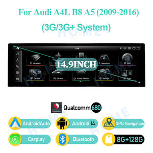 Lettori Video per Auto Android 14 con Carplay e Androidauto per AUDI A4 B8 <span class=keywords><strong>A5</strong></span> 2007-2016, Schermo Intelligente da 14.9" con GPS e Navigazione - Product Image 4