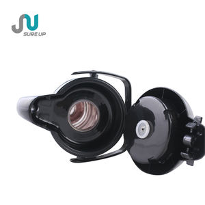 Bouteille d'eau isotherme en verre <span class=keywords><strong>rose</strong></span> avec pompe à <span class=keywords><strong>air</strong></span>, fond rotatif, isolation sous vide et poignée - Product Image 5