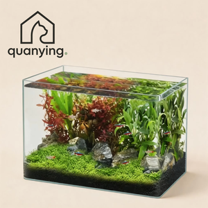 <span class=keywords><strong>Aquarium</strong></span> ultra-clair incurvé pour bureau, habitat pour poissons d'eau douce et marine, nano-vitrine - Product Image 1