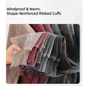 Sweat à <span class=keywords><strong>capuche</strong></span> rétro américain délavé à l'acide, en mélange de coton épais 350g, uni, avec poches, coupe ample, pour hommes et femmes, taille XL - Product Image 3