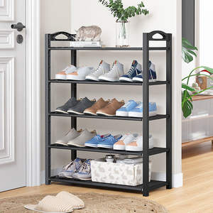 Estante de exhibición de zapatos independiente para muebles de metal plástico, DIY estante de <span class=keywords><strong>almacenamiento</strong></span>, estante de zapatos familiar, casillero, estante de Zapatos de diseño Simple - Product Image 2