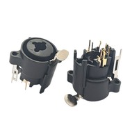 Prise XLR pour microphone, prise jack 6,35 mm femelle, prise pour haut-parleur 6,5 mm, pied coudé