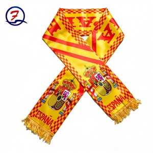 卸売 カスタム サッカー応援グッズ ファン向け 国旗フリンジマフラー イタリア国旗スカーフ - Product Image 2