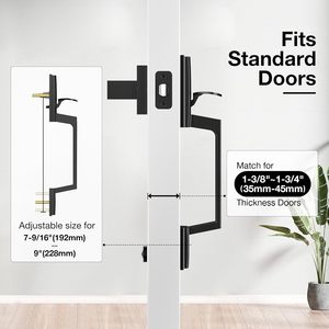 Manija de Puerta Moderna en Negro Mate, de Zinc, con Palanca de Entrada Ambidiestra, Fácil Instalación, Herraje para Puerta Principal - Product Image 4