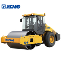 Rouleau compresseur vibratoire à tambour unique XCMG officiel de 12 tonnes XS123 à vendre
