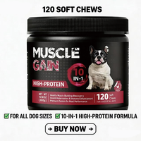 Friandises à Mâcher Personnalisées pour le Développement Musculaire des Chiens – Soutien pour Tous les Chiens, Améliore le Développement Musculaire, Optimise la Composition Corporelle, Constructeur Musculaire