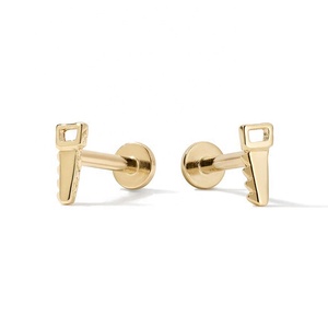 Boucles d'oreilles clous uniques et simples en argent <span class=keywords><strong>sterling</strong></span> S925 avec motif micro-<span class=keywords><strong>scie</strong></span> pour femme - Product Image 6