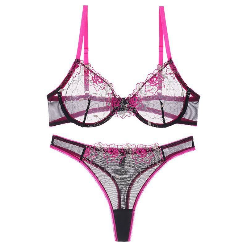 Wholesale New Arrival Beautiful Women's Sexy Bikini Lingerie Set Underwire Floral Breathable Custom OEM Supplier