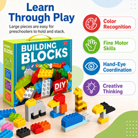 Juego de 208 Bloques de Construcción Grandes para Niños, Juguete Educativo STEM Preescolar, Bloques de Construcción Grandes y Huecos para Niños