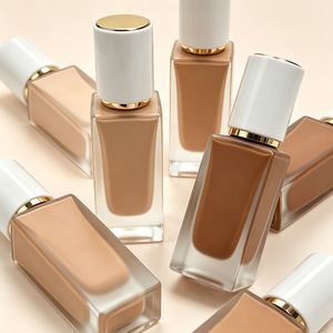 Base de <span class=keywords><strong>Maquillaje</strong></span> Líquida de Cobertura Total OEM, Control de Grasa, Logotipo Personalizado, Larga Duración, Múltiples Tonos, Resistente al Agua - Product Image 1