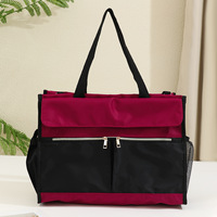 Sac isotherme en nylon grande capacité, style nordique, pour pique-nique, boîte à lunch, conservation des aliments frais, multi-poches, compartimenté, modèle unique