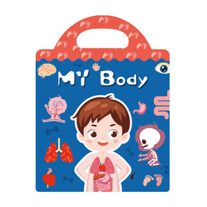 Wholesale Cross-border Children's Toys Repeatedly Paste <strong>the</strong> First <strong>Book</strong> <strong>Body</strong> Organ Scene Jelly Sticker <strong>Book</strong> - Product Image 1