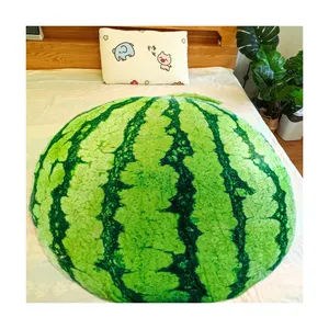 2023 Latest Design Watermelon Design Printed Flannel Fleece Round Unique Knitted Blanket