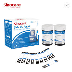 Strip Tes Gula Darah <span class=keywords><strong>Sinocare</strong></span>, Strip Tes Glukosa Darah, Strip Tes Diabetes untuk Safe AQ Angel (50 PCS/BOX) - Product Image 3