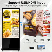 Panel LCD Vertikal 43 Inci Tampilan Iklan LED Mesin Iklan Full HD Layar Iklan Besar