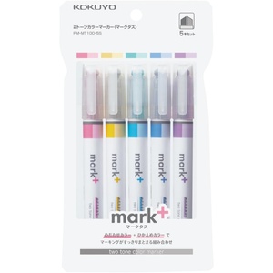 ปากกาเน้นข้อความโคคูโย มาร์คตัส(2 สีในหนึ่งด้าม) - แพ็ค 5 ด้าม PM-MT100-5S - Product Image 1