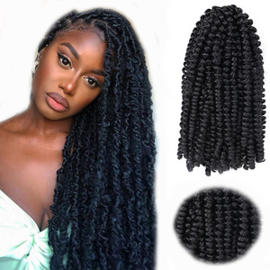 Venta caliente 8 'Spring Twist Venta al por mayor Spring Twist Trenzas de ganchillo sintéticas Bundle Hair - Product Image 4