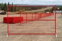 Panneau de clôture temporaire amovible galvanisé pour le marché canadien – Barrière métallique modulaire pour travaux routiers et rassemblements extérieurs