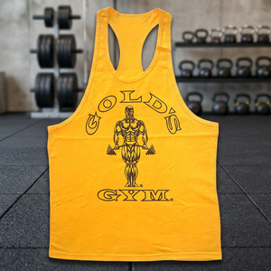 Débardeur de sport personnalisé pour homme, couleur or uni, 100% coton, décontracté, écologique, respirant, séchage rapide, imprimé offset - Product Image 2