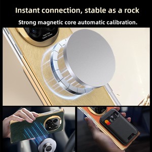 Funda para Teléfono Mate X7 <span class=keywords><strong>OPPO</strong></span> <span class=keywords><strong>Find</strong></span> N6, Magnética, Plegable, con Marco Dorado de Doble Eje, Diseño Liso de Cuero PU - Product Image 4
