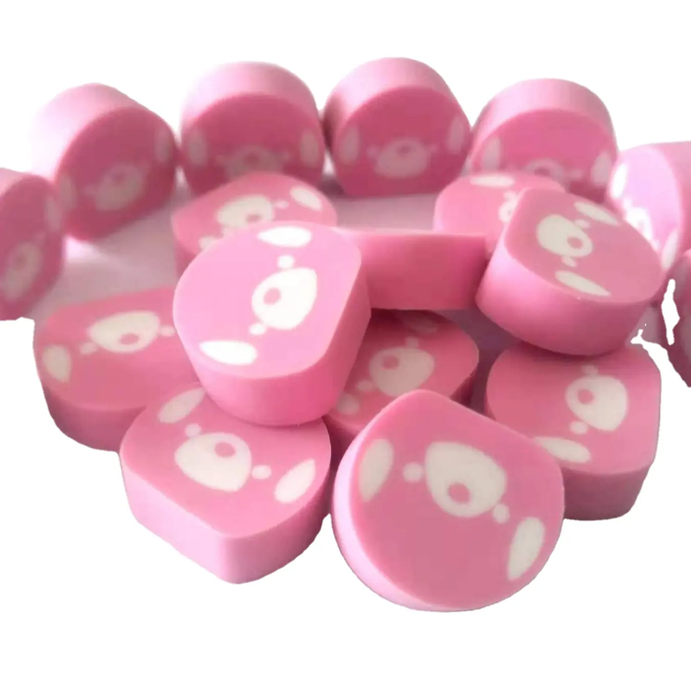 Hot Sale High Quality TPR Stationery Cute Pink Eraser Cute Design Wholesale Promotional Erasers